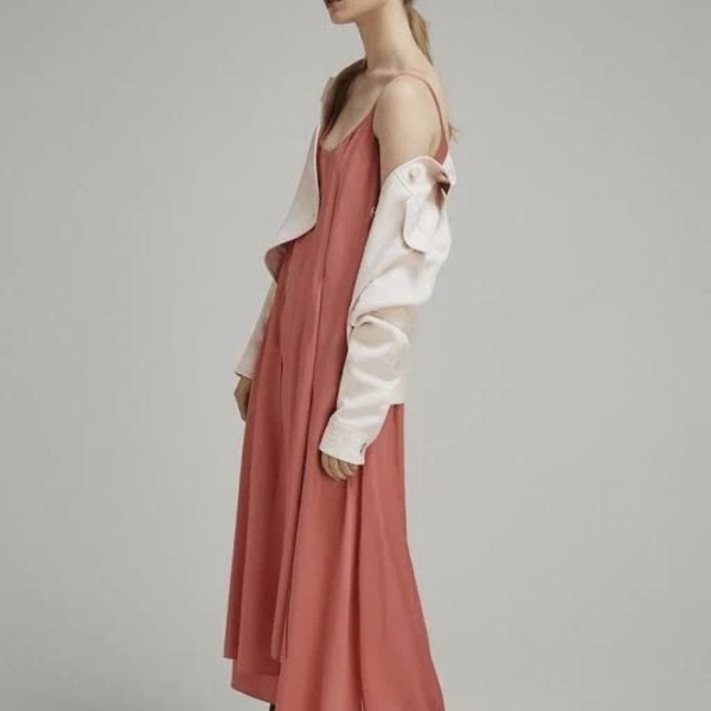 Elegant Pink Sleeveless Dress